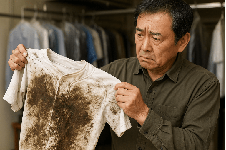 蝦名ランドリー：このユニフォームの汚れ